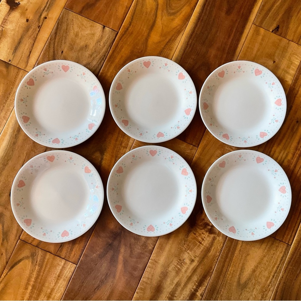 Corelle Forever Yours Dessert / Bread Plates Set of 6